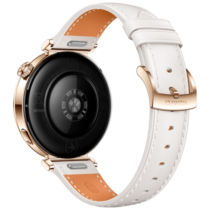 Huawei Huawei Watch GT 5 41mm Smartwatch - Goud met Witte Leren Band