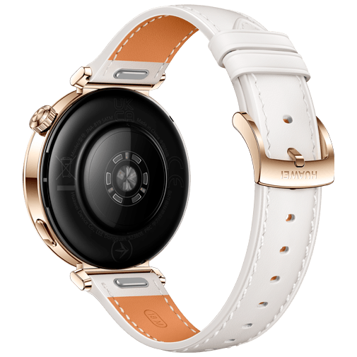 Huawei Huawei Watch GT 5 41mm Smartwatch - Goud met Witte Leren Band