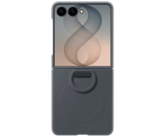 Samsung Samsung Galaxy Z Flip 8 Siliconen Back Cover met Ring Zwart Magnetisch