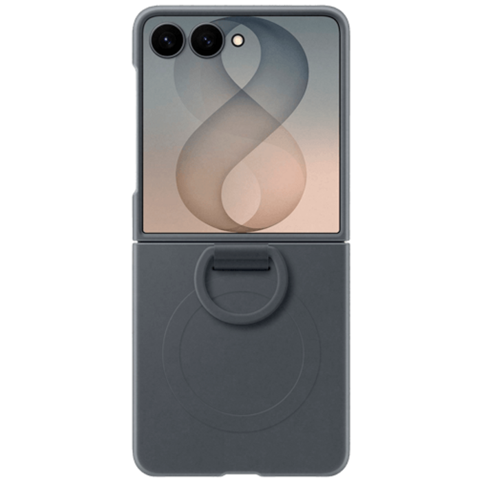 Samsung Samsung Siliconen Back Cover met Ring Zwart Magnetisch Galaxy Z Flip 8