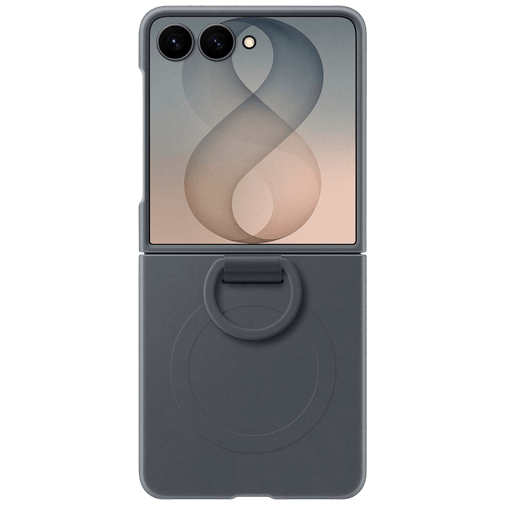 Samsung Samsung Galaxy Z Flip8 Siliconen Back Cover met Ring Zwart