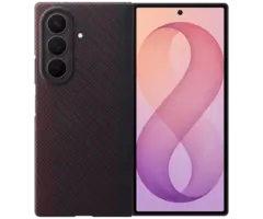 Samsung Samsung Galaxy Z Fold 8 Ultra Carbon Back Cover - Rood Magnetisch