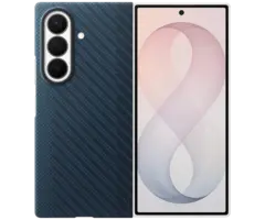 Samsung Samsung Carbon Back Cover Blauw Magnetisch voor Galaxy Z Fold 8 Ultra