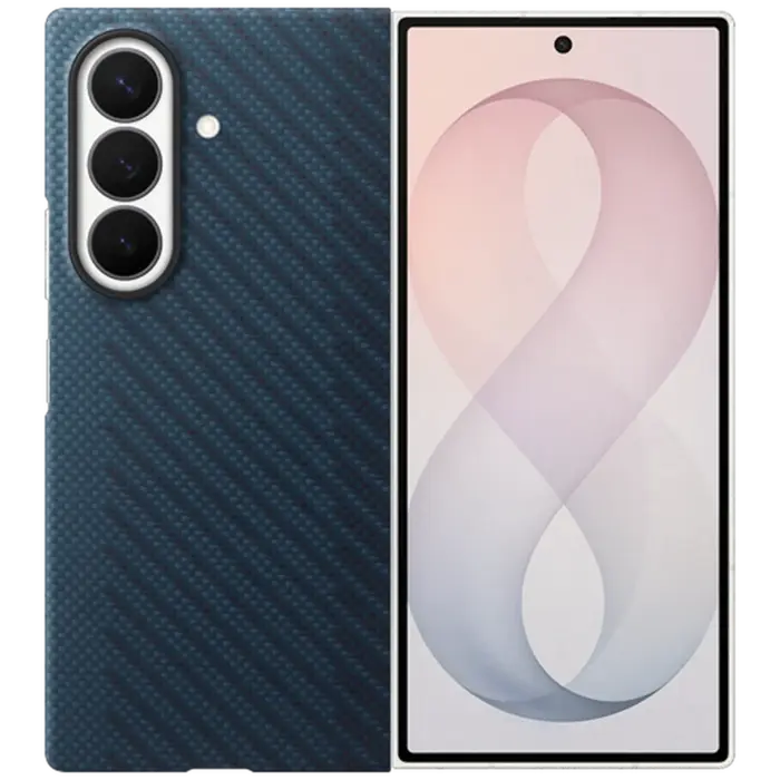 Samsung Samsung Carbon Back Cover Blauw Magnetisch voor Galaxy Z Fold 8 Ultra