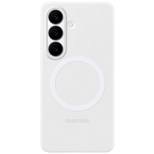 Samsung Samsung Galaxy S26+ Siliconen Back Cover Magnetisch - Wit