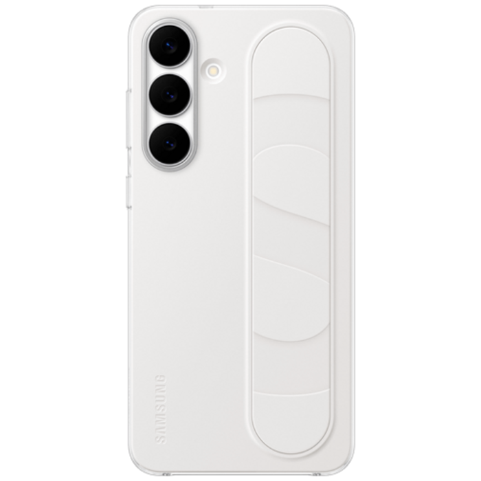 Samsung Samsung Galaxy S25 FE Standing Grip Siliconen Back Cover Wit