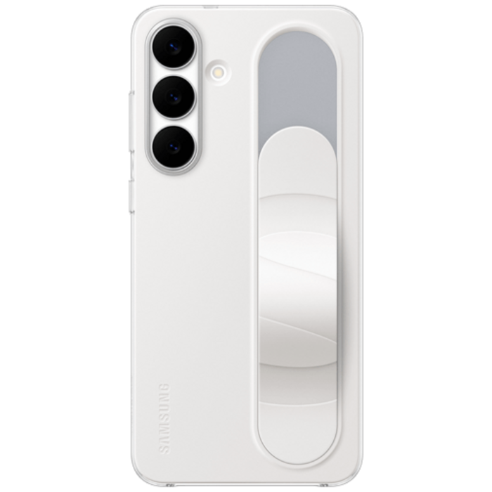 Samsung Samsung Galaxy S25 FE Standing Grip Siliconen Back Cover Wit