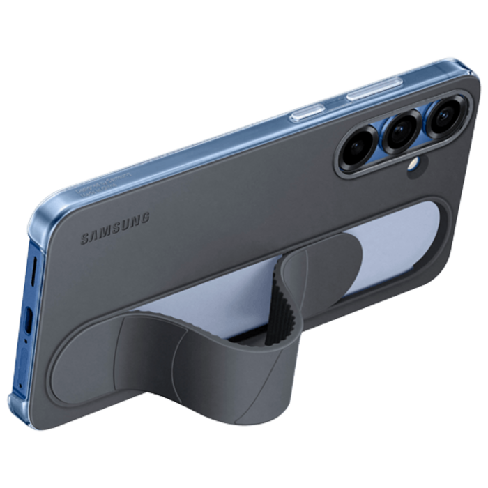Samsung Samsung Standing Grip Siliconen Back Cover Zwart Galaxy S25+