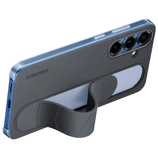 Samsung Samsung Standing Grip Siliconen Back Cover Zwart Galaxy S25+