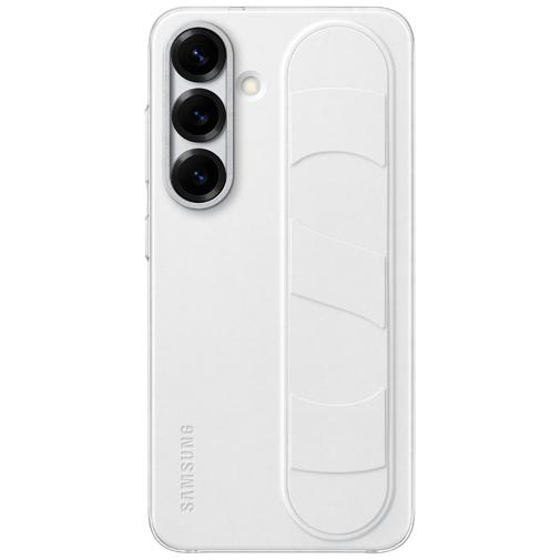 Samsung Samsung Standing Grip Siliconen Back Cover Wit (Galaxy S25)
