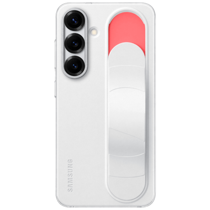 Samsung Samsung Standing Grip Siliconen Back Cover Wit (Galaxy S25)