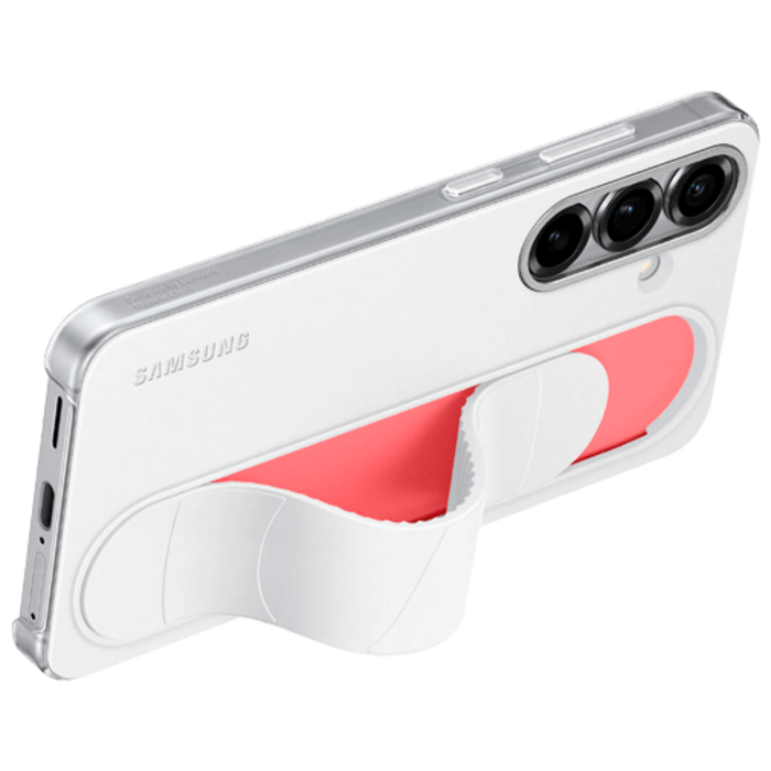 Samsung Samsung Standing Grip Siliconen Back Cover Wit (Galaxy S25)