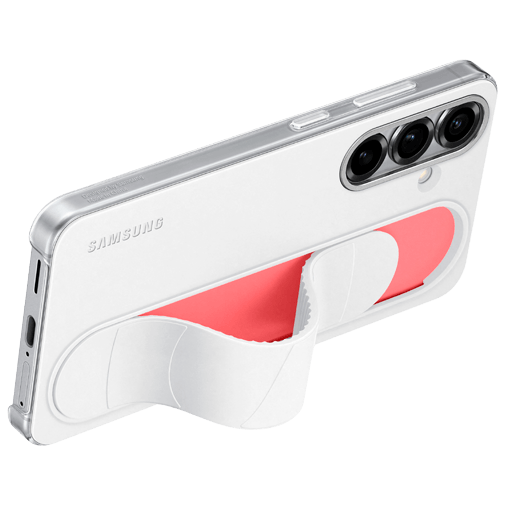 Samsung Samsung Standing Grip Siliconen Back Cover Wit (Galaxy S25)