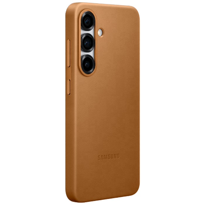 Samsung Samsung Galaxy S25 Kindsuit PU-leder Back Cover - Camel