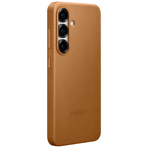 Samsung Samsung Galaxy S25 Kindsuit PU-leder Back Cover - Camel