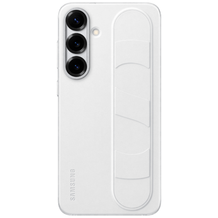 Samsung Samsung Galaxy S25+ Standing Grip Siliconen Back Cover - Wit