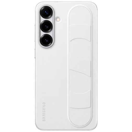 Samsung Samsung Galaxy S25+ Standing Grip Siliconen Back Cover - Wit