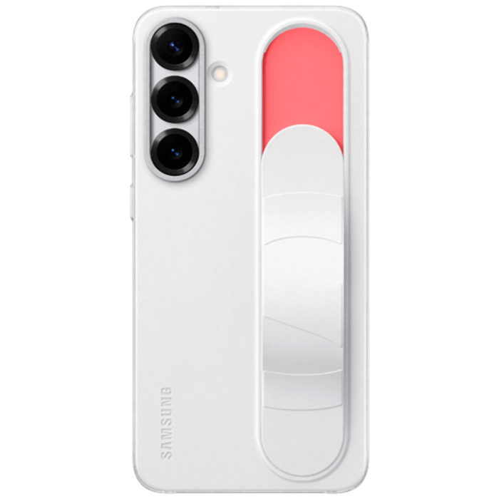 Samsung Samsung Galaxy S25+ Standing Grip Siliconen Back Cover - Wit