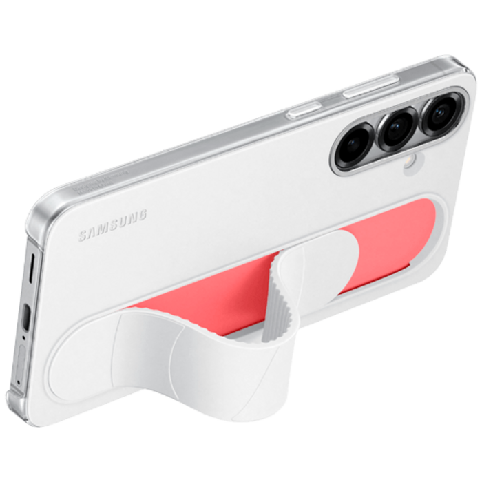 Samsung Samsung Galaxy S25+ Standing Grip Siliconen Back Cover - Wit