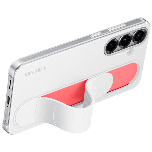 Samsung Samsung Galaxy S25+ Standing Grip Siliconen Back Cover - Wit