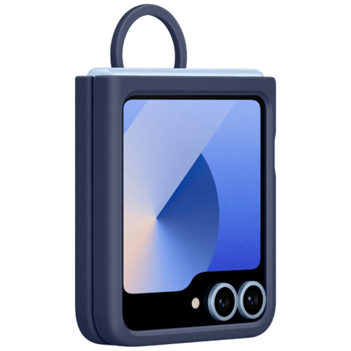 Samsung Samsung Siliconen Back Cover met Ring Donkerblauw (Galaxy Z Flip 6 / Flip 7 FE)