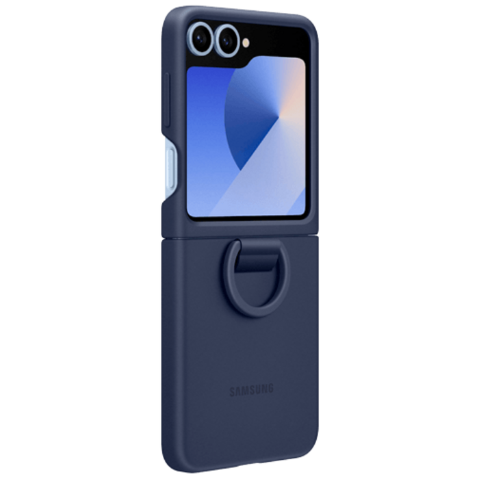 Samsung Samsung Siliconen Back Cover met Ring Donkerblauw (Galaxy Z Flip 6 / Flip 7 FE)