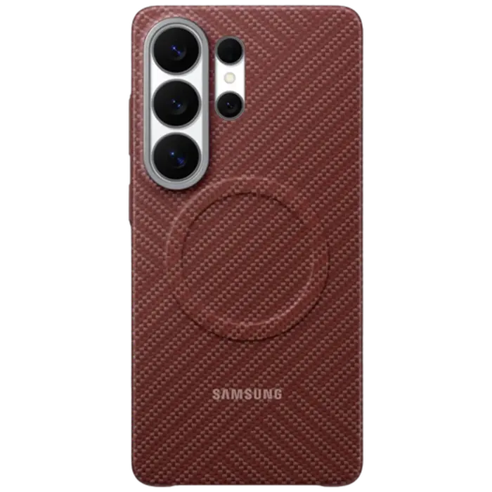 Samsung Samsung Galaxy S26 Ultra Magnetische Carbon Back Cover - Rood