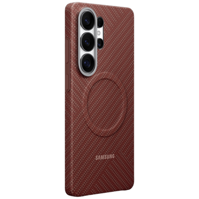 Samsung Samsung Galaxy S26 Ultra Magnetische Carbon Back Cover - Rood