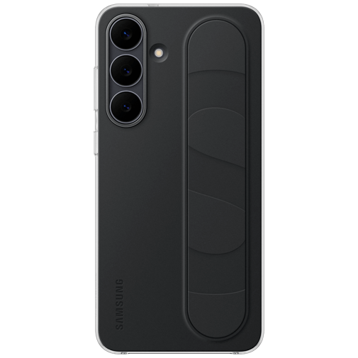 Samsung Samsung Standing Grip Siliconen Back Cover Zwart (Galaxy S25 FE)