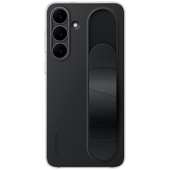 Samsung Samsung Standing Grip Siliconen Back Cover Zwart (Galaxy S25 FE)