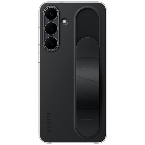 Samsung Samsung Standing Grip Siliconen Back Cover Zwart (Galaxy S25 FE)