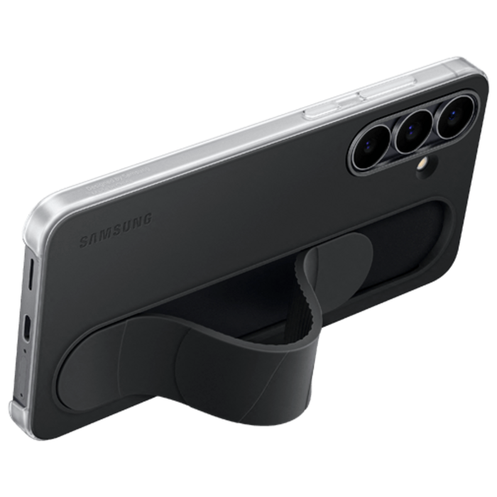 Samsung Samsung Standing Grip Siliconen Back Cover Zwart (Galaxy S25 FE)