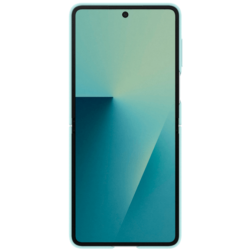 Samsung Samsung Galaxy Z Flip 7 Siliconen Back Cover met Ring - Mint