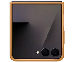 Samsung Samsung Galaxy Z Flip 7 Kindsuit PU-Leer Back Cover - Bruin