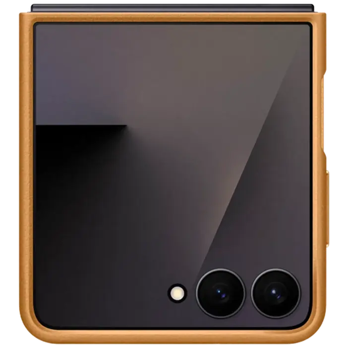 Samsung Samsung Galaxy Z Flip 7 Kindsuit PU-Leer Back Cover - Bruin