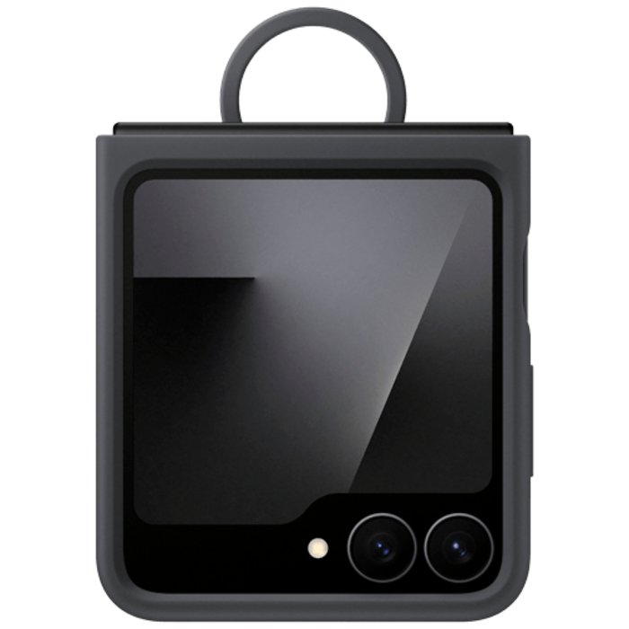 Samsung Samsung Siliconen Back Cover met Ring Zwart Galaxy Z Flip 6 / Flip 7 FE