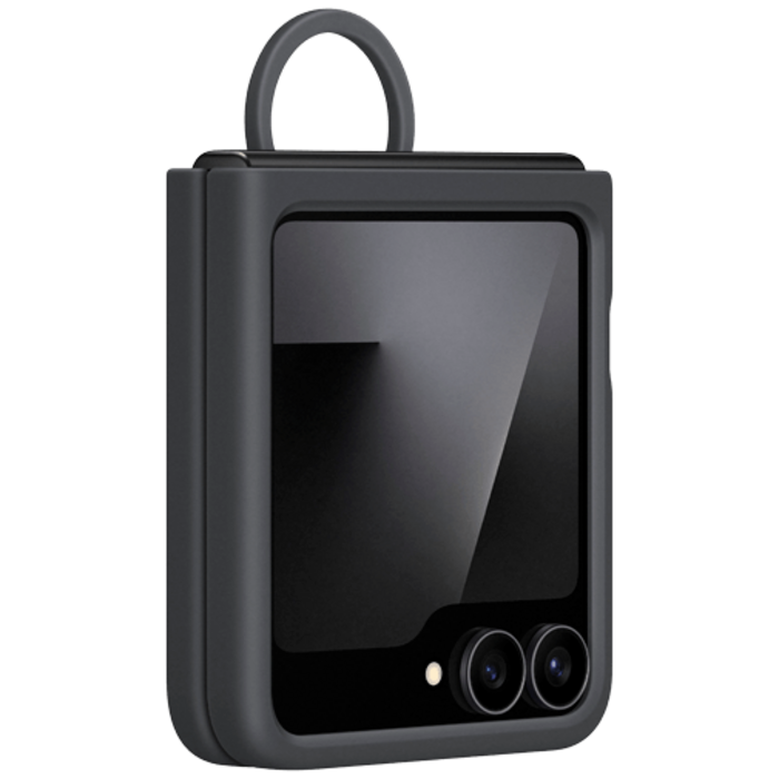 Samsung Samsung Siliconen Back Cover met Ring Zwart Galaxy Z Flip 6 / Flip 7 FE