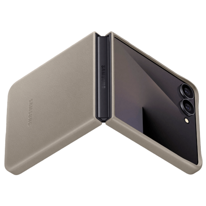 Samsung Samsung Galaxy Z Flip 7 Kindsuit PU-Lederen Back Cover - Grijs
