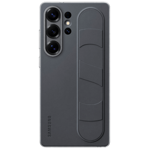 Samsung Samsung Standing Grip Siliconen Back Cover Zwart (Galaxy S25 Ultra)
