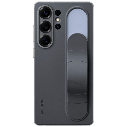 Samsung Samsung Standing Grip Siliconen Back Cover Zwart (Galaxy S25 Ultra)