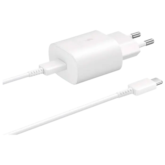 Samsung Samsung EP-TA800 USB-C Snellader 25W met USB-C Kabel (1m) - Wit