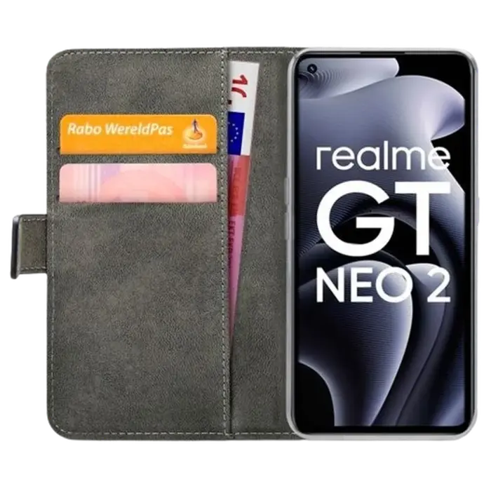 Mobilize Mobilize Classic Gelly Wallet Book Case voor Realme GT Neo 2 - Zwart