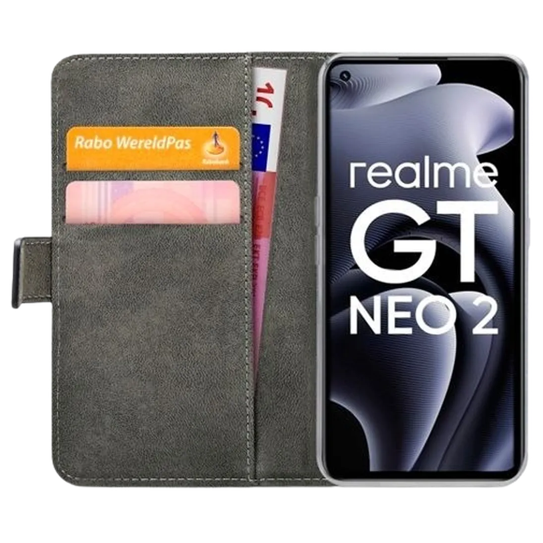 Mobilize Mobilize Classic Gelly Wallet Book Case voor Realme GT Neo 2 - Zwart