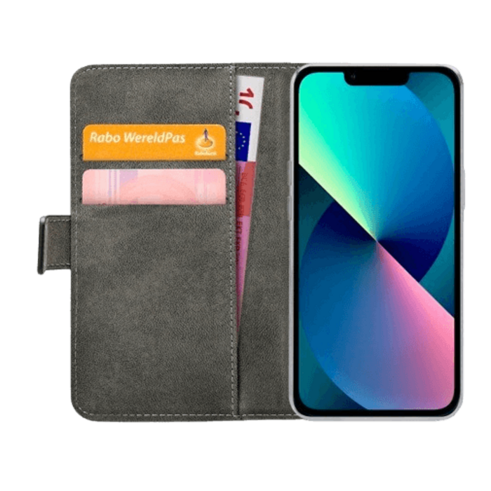 Mobilize Mobilize Classic Gelly Wallet Book Case voor iPhone 13 Mini - Zwart
