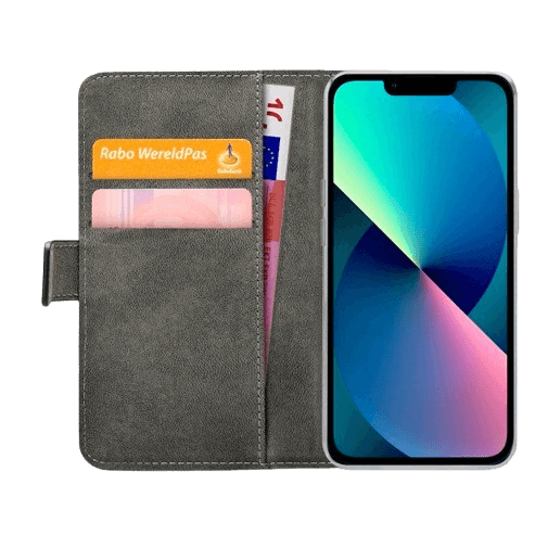Mobilize Mobilize Classic Gelly Wallet Book Case voor iPhone 13 Mini - Zwart