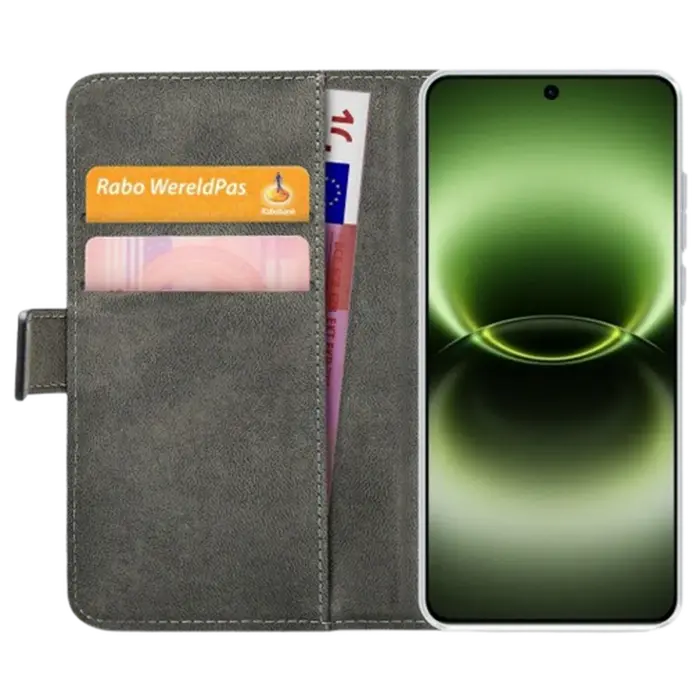 Mobilize Mobilize Classic Gelly Wallet Book Case vivo X300 Ultra - Zwart