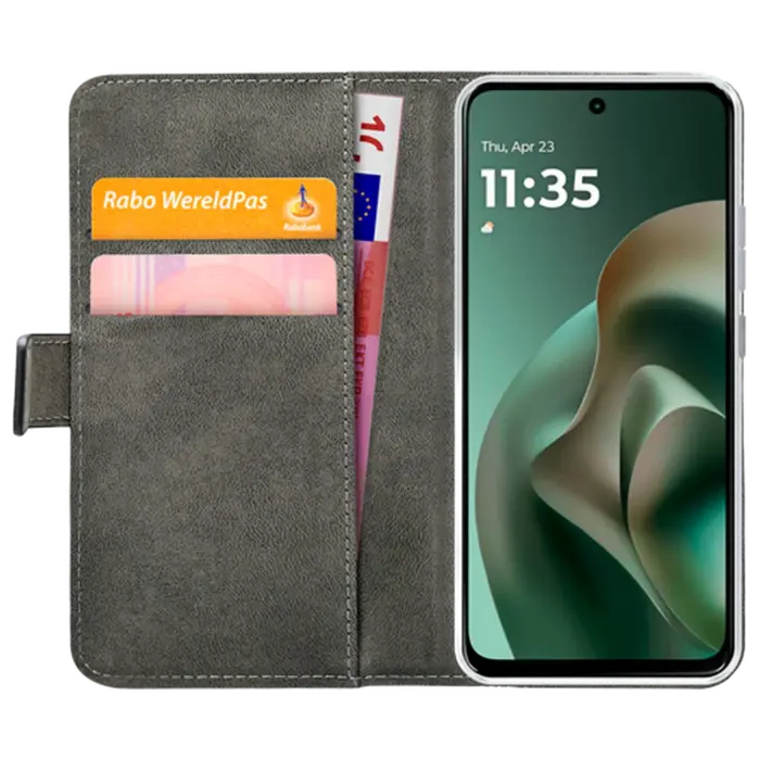 Mobilize Mobilize PU-Leren Book Case Motorola Moto G57 / G67 Power - Zwart