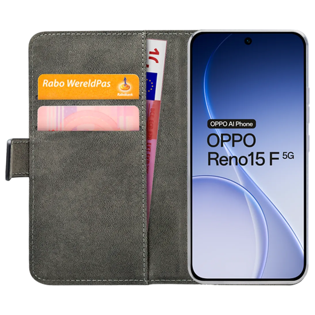 Mobilize Mobilize Classic Gelly Wallet Book Case voor OPPO Reno15 F 5G - Zwart