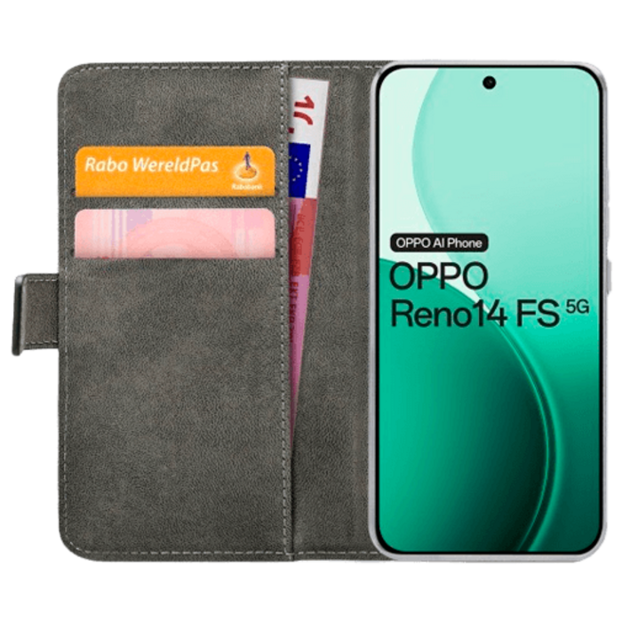 Mobilize Mobilize Classic Gelly Wallet Book Case OPPO Reno14 F / Reno14 FS - Zwart