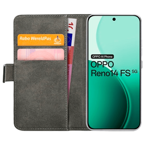 Mobilize Mobilize Classic Gelly Wallet Book Case OPPO Reno14 F / Reno14 FS - Zwart